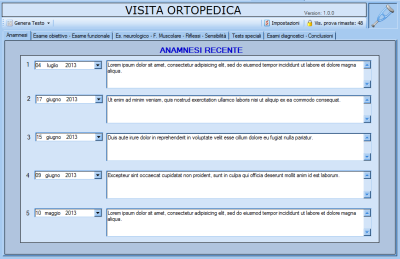 Cartella Clinica Ortopedica